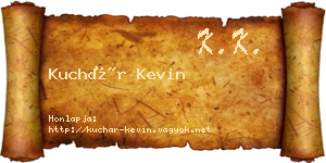 Kuchár Kevin névjegykártya